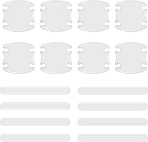 lot 3149 image: 16 Pcs Car Door Handle Scratch Protectors, Waterproof Universal Self-Adhesive Car Door Handle Cup Protectors Stickers Guards for Automotive Exterior Accessories(Transparency)