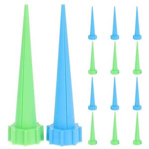 lot 3168 image: Operitacx Automatic Flower Waterer 16Pcs Self Watering Spikes Plastic Slow Drip Plant Waterer Compatible with 1 Inch Neck Bottles Indoor Outdoor Garden Irrigation