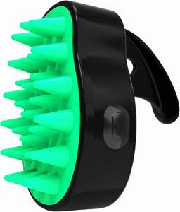 lot 3200 image: Sonic Scalp Scrubber- Electric Scalp Massager for Hair Growth, Water Resistant Vibrating Head Massager & Dandruff Removal, Scalp Exfoliator (Black-Green), 4.5 Ounce