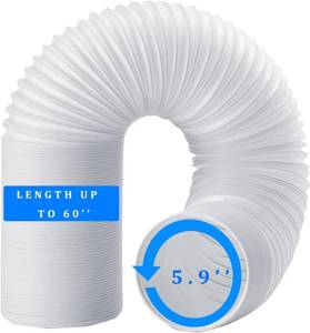 lot 3208 image: Portable Air Conditioner Hose, Length up to 60, Anti-Clockwise Thread, AC Hose with 5.9 Diameter, Exhaust Hose for Portable Air Conditioner