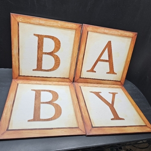 lot 3231 image: Vintage Bear Baby Shower Box for Newborn Baby Girl Boy Kids Classic Bear 1st Party Decorations Theme Boxes Block Supplies