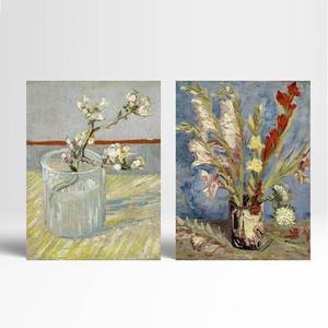 lot 3234 image: JXBYJP Spring of Flowering Almond in a Glass Gladioli Asters with Vase by Vincent Van Gogh Painting Canvas Print Wall Art Artwork Home Office Bathroom Wall Decor Frame 12x16inch