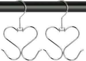 lot 3249 image: 2 Pack Purse Organizer Hanger for Closet, Heavy Duty Rotatable Design Hangbag Hook, 6.5 Inch Large Size Closet Holder for Hanging Purse, Backpack and Handbag, Keep Bag Visible and Great Shape