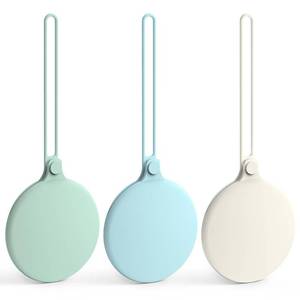 lot 3275 image: Seposeve Silicone Pacifier Holder Case, Ultra-Thin, 3 Pack Portable Pacifier Case for Diaper Bag or Stroller, Paci Holder Case, Binky Holder Case for Baby Boys & Girls, Green Blue White