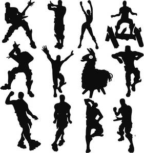 lot 3311 image: Large Game Wall Decal Poster Dancing Wall Stickers Murals Peel & Stick Game Decal Baby Bedroom Home Decor Gaming Stickers (34.6 x 23.6) (Blue)