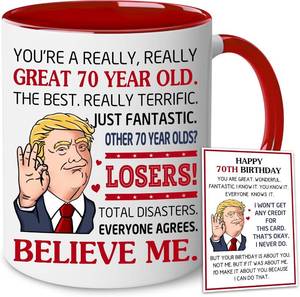 lot 3340 image: 70th Birthday Gifts for Men Women - 1956 Birthday Gifts for Men - 1956 70 Year Old Birthdays Gift - 70th Birthday Decorations - 70 Years Old Terrific For Man, Woman - Turning 70th Present