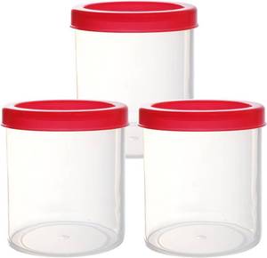 lot 3346 image: Lot of 3, 3 Pack Plastic Condiment Containers, Sauce Containers with Lid, Plastic Salad Dressing Container (3.5oz)