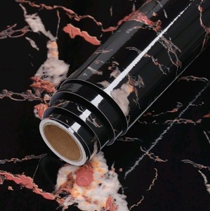 lot 3351 image: FEILAYS Black Marble Granite Wallpaper Peel Stick Thicken Waterproof Furniture DIY Wallpaper Self-Adhesive Contact Paper 11.8x78.7 Marble Vinyl Wrap for Countertop Fireplace Backsplash