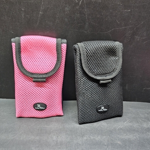 lot 3360 image: Buddy Pouch On the Go Phone BeltPouches Set of 2 Black and Pink