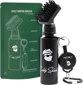 lot 3381 image: Caddy Splash Golf Club Brush Cleaner with Water - Heavy Duty Retractable Clip- Squeeze Bottle for Easy Cleaning with Nylon Bristles- Holds 4 Oz Water