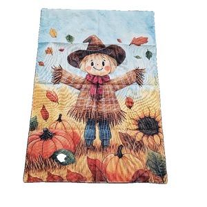 lot 3386 image: Halloween Scarecrow Garden Flag 28x40 Inch Double Sided for Outside, Seasonal Holiday Welcome Outdoor Lawn Flag Fall Winter Spring Decorations Yard Flag for All Seasons