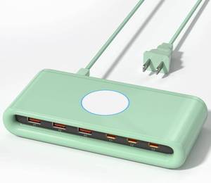 lot 3414 image: 100W USB C Charging Station for Multiple Devices,6 Port USB C Charger Block Fast Charging Dock for iPhoneiPadSamsungPixelLG