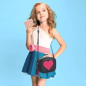 lot 3429 image: Girls Purse for Kids & Toddlers - Heart Purse & Tassel, Crossbody Bag Gift for Christmas