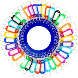 lot 3443 image: MAQIHAN Portable Key Tags Organize Holder - 36 Key Label Tags with Ring,36 Key Chain Rings,Individual Key Tags for Multiple Keys,Lightweight Key Holder for Office,Janitor,Hotel,Apartments,Car Rental