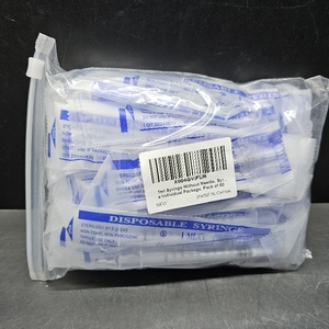 lot 3473 image: 50Pack 1ml Luer Lock Syringes (No Needle) Sterile & Professional,Individually Wrapped
