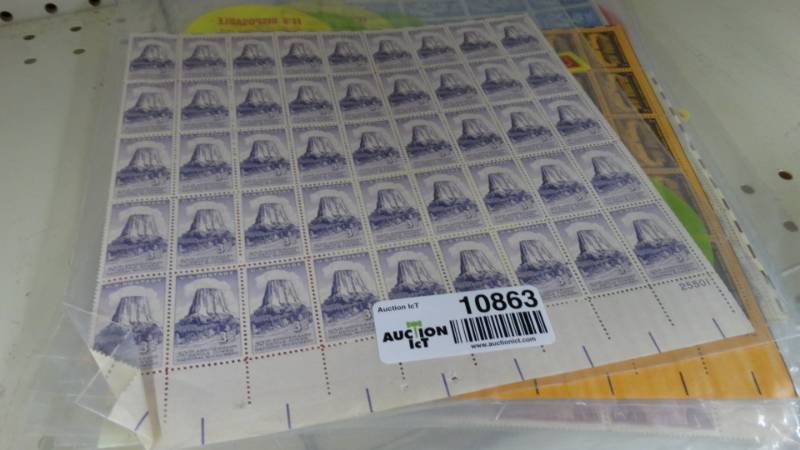 lot 10863 image: 20 sleeves w stamps