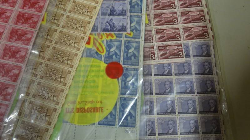 lot 10864 image: 10 sleeves of stamps
