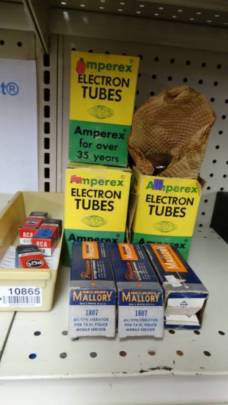 lot 10865 image: Mallory, RCA, and Amperex electron tubes