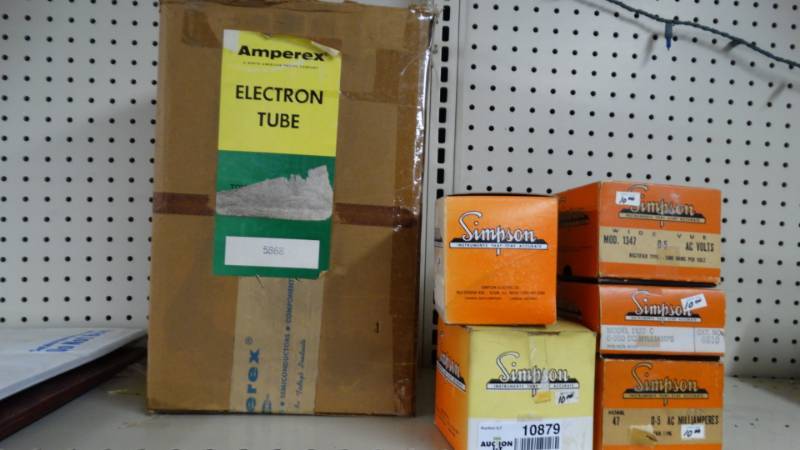 lot 10879 image: Simpson instruments and large amperex electron tube