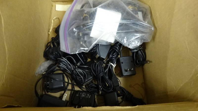 lot 10887 image: Lot of chargers and power cords.