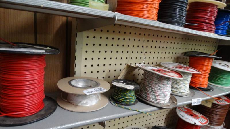 lot 10937 image: Lot of wire spools various gauge.