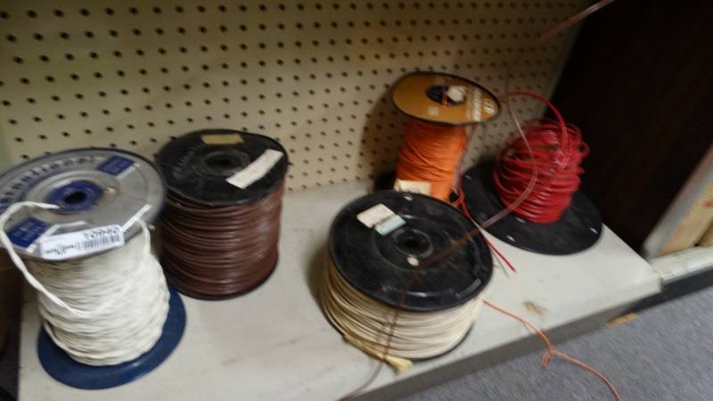 lot 10940 image: Lot of wire spools various gauge.