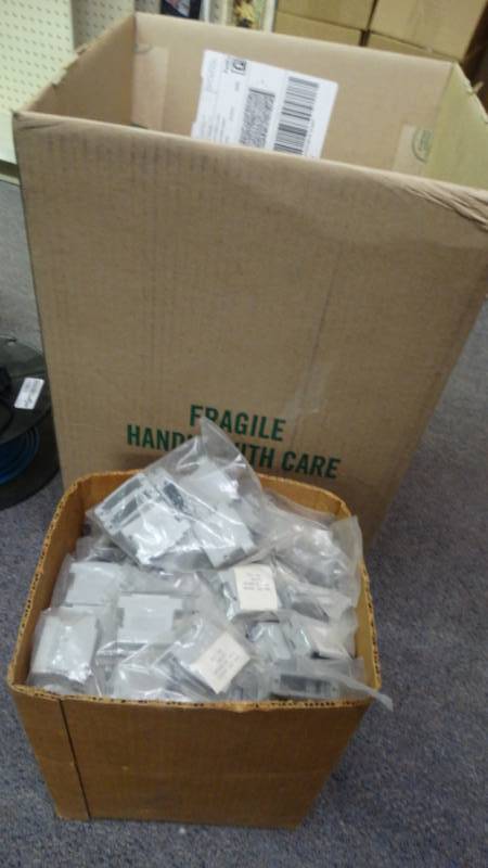 lot 10978 image: Box of hoods for ribbon and cables.