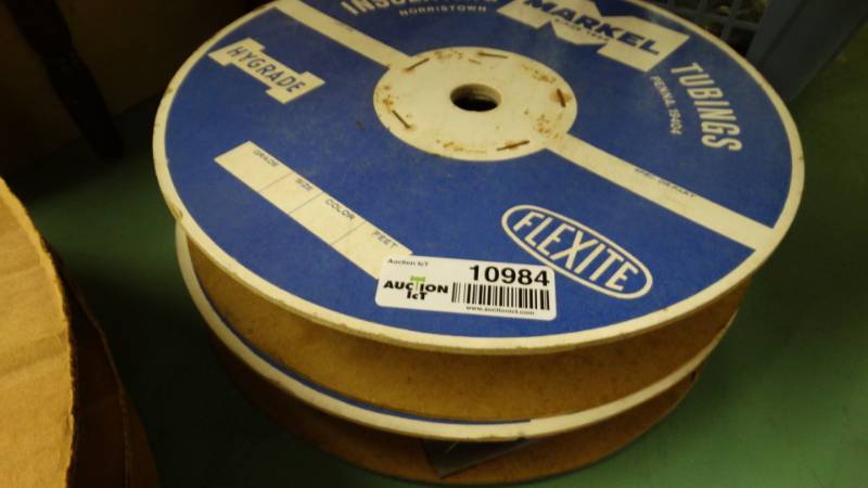 lot 10984 image: 2 spools of heat shrinkable tubing.