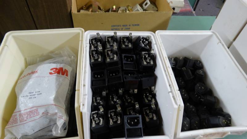 lot 17610 image: Bins of timers and recepticals.