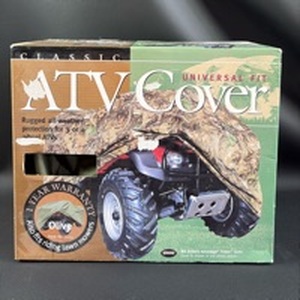 lot 35 image: New. Classic ATV Cover Universal Fit Olive Color Also Fits Riding Mowers