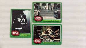 lot 52 image: Iconic 1977 Star Wars Trading Cards Set of 3