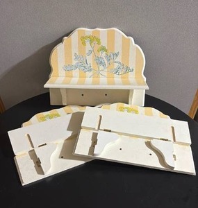 lot 286 image: Folding Wall Shelf (Set of Three ) Approximately 12 inches tall and 14 inches wide