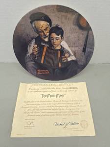 lot 113 image: Norman Rockwell The Music Maker Collector Plate Knowles China