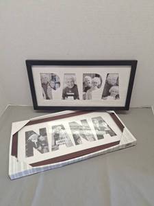 lot 124 image: GREAT GIFT Nana & Papa Picture Frames 14.5 x 7.5