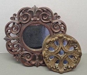 lot 136 image: Ornate Decorative Mirrors Set, 10 & 6 Inch