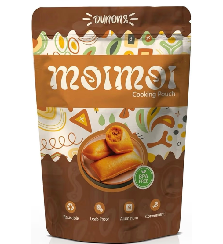 lot 2064 image: Moi Moi Cooking Pouch (Pack of 25) - Non-Toxic BPA-Free, Aluminum Stand Up Pouches