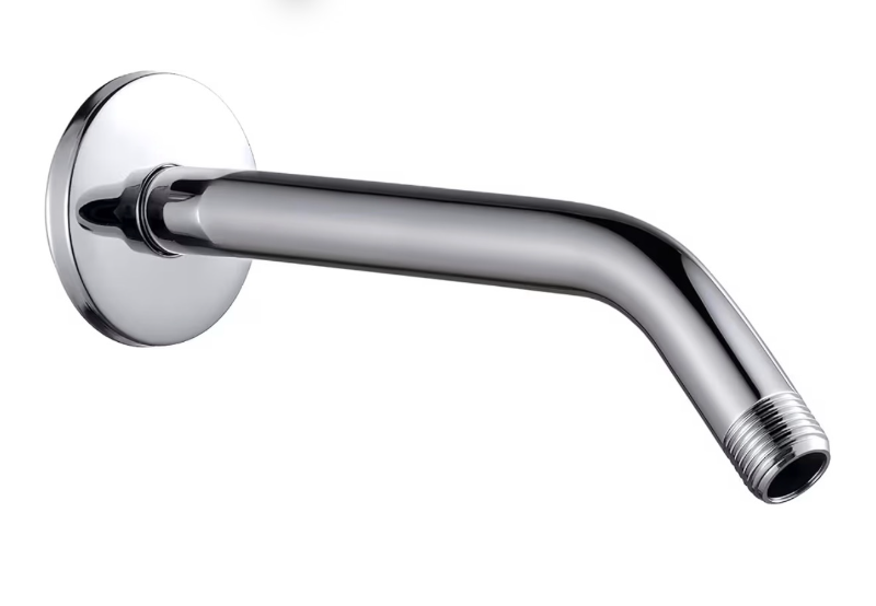lot 2096 image: Cobbe Shower Arm with Flange and Teflon Tape, 10-Inches Wall Mounted Shower Pipe Arm 304 Stainless Steel Extension for Fixed Shower Head, Chrome