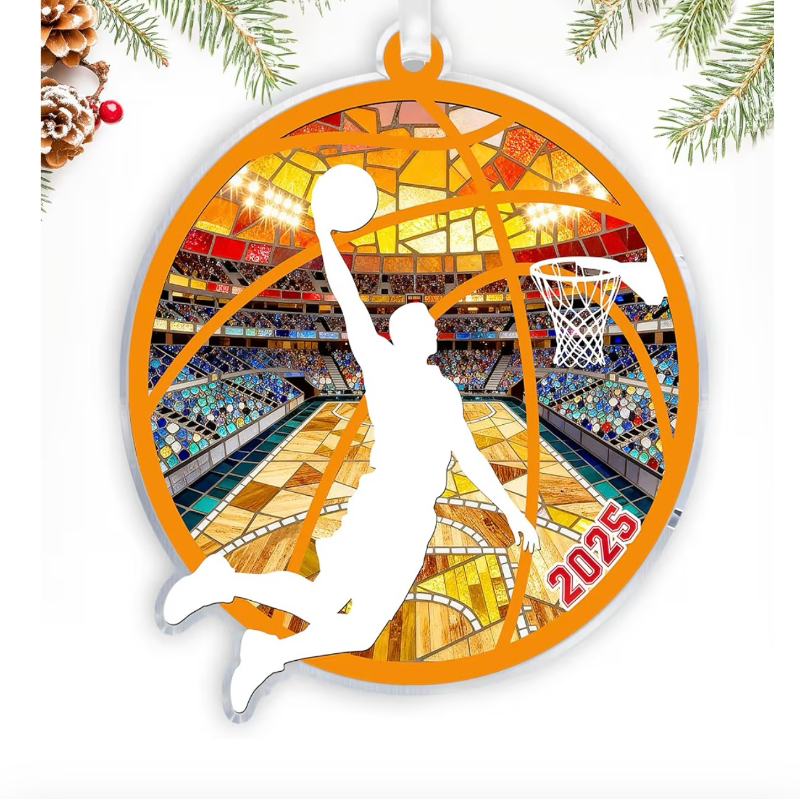 lot 2098 image: HEXMOZ Basketball Christmas Ornament 2025 - Basketball Ornaments for Players, Boys, Coaches - Gifts for Basket Ball Lovers - Sports Xmas Ornaments Decorarations
