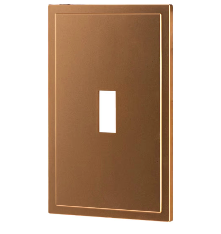 lot 2152 image: UltraPro Screwless Toggle Switch Wallplate, 1-Gang �� Modern Snap-On Cover, Child-Safe, Durable Polycarbonate, Easy DIY Installation, Brushed Bronze, 85749