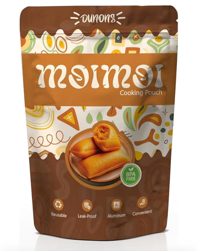 lot 2191 image: Moi Moi Cooking Pouch (Pack of 100)- Non-Toxic BPA-Free, Aluminum Stand Up Pouches