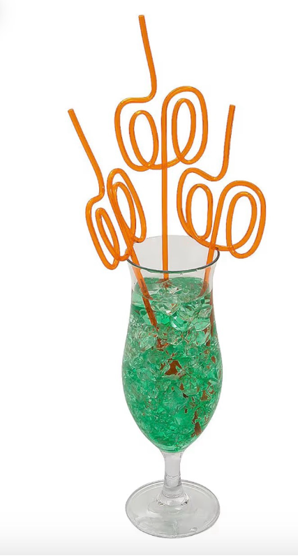 lot 2477 image: Fun Express 24 Pieces Pumpkin Silly Straws, BPA Free Plastic, Reusable for Fall and Halloween Party Supplies, Orange & Black - Retail $0