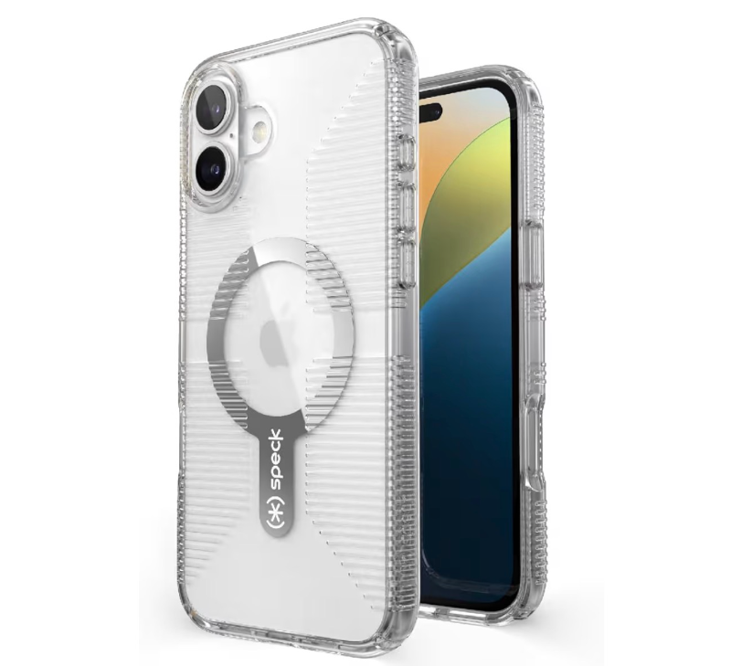 lot 2519 image: Speck Clear iPhone 16 Plus Case - Slim Phone Case iPhone 16 Plus - iPhone 16 Plus Phone Case - MagSafe - GemShell - Crystal Clear - Retail $0