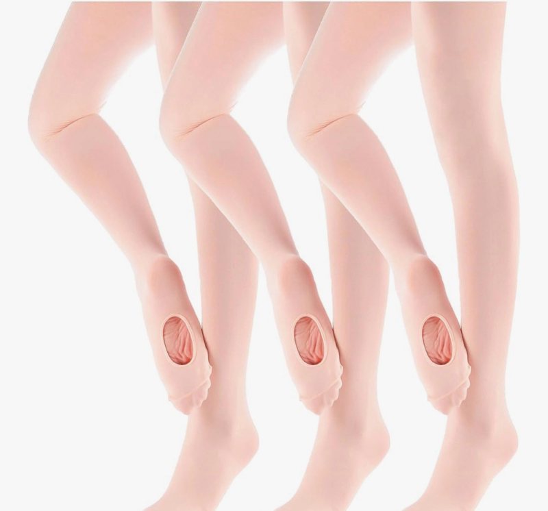 lot 2595 image: Girls Womens Ballet Tights Ultra Soft Convertible Dance Leggings Transition Tights for Toddler Kids Adult - Retail $0