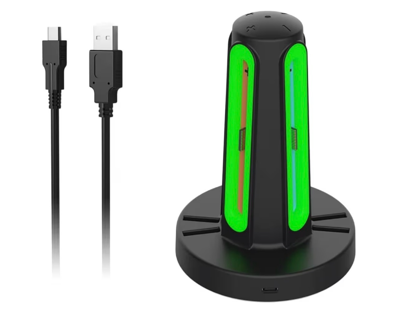 lot 2633 image: Charging Grip for Switch 2 Joy-Con Accessory Portable Charrger Dock with USpB-C Cable Charrger Indicator Handle Bracket Stand �� New 2026 Electronic & Accessories - Retail $0