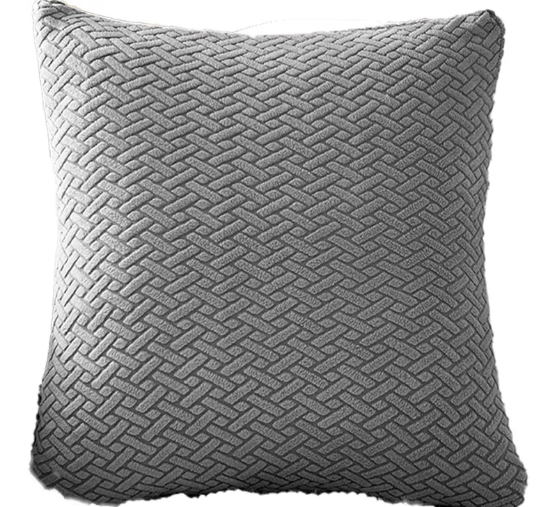 lot 2683 image: Yoovat Throw Pillow Covers Couch Pillows Covers Wear-Resistant Universal Stretch for Couch Home Living Room Decor (Texture-Gray,Pillow Cover 16x16 inch) - Retail $0