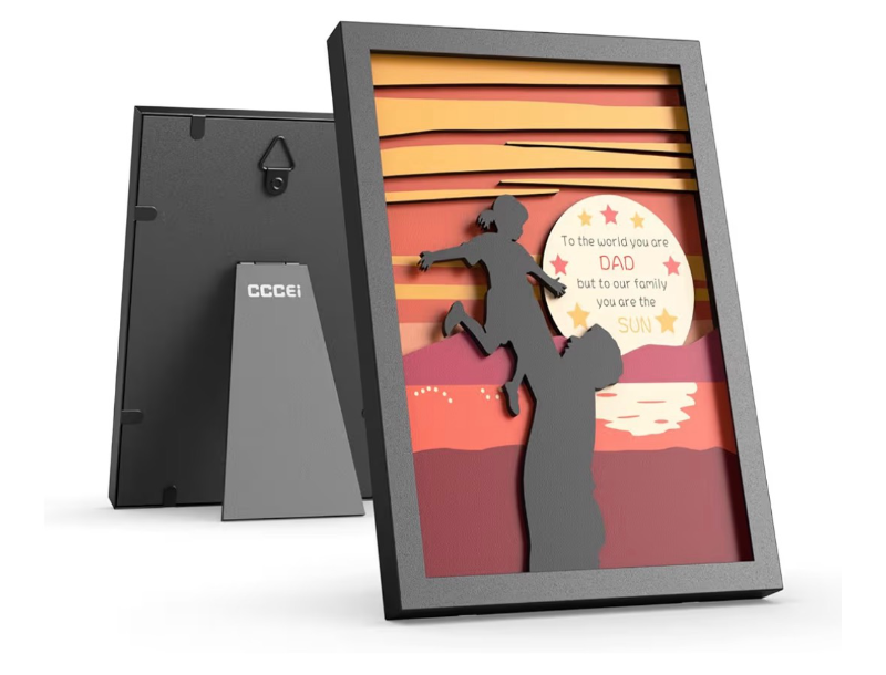 lot 2704 image: CCCEI Black 11x14 Desk Decor for Home Office, Gifts for Men From Daughter, Unique Thank You, Love Gift Ideal for Brthday, Fathers Day Christmas. - Retail $0