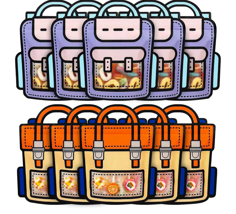 lot 2927 image: 0 PCS Bulk Gift Goodie Bags for Kids Birthday Party, Small Children Party Favor Bags with Stand-up Bottom, Grip Seal Students Cute Treat Snack Candy Bags for Back to School, Classroom, Travel - Retail $0