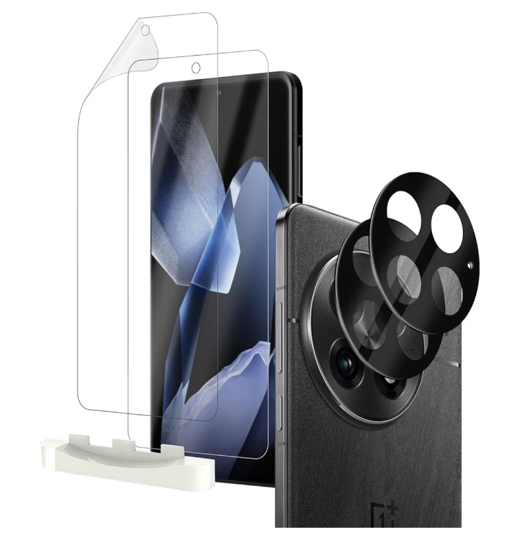 lot 3131 image: Orzero (22) Compatible for OnePlus 13, 2 Pack Soft TPU Screen Protector  2 Pack Glass Camera Lens Protector, Protector De Pantalla Bubble-Scratch Self Healing with Alignment Tool High Definition - Retail $0