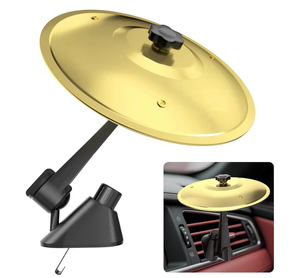 lot 3215 image: Car Cymbal Air Vent, Mini Car Crash Cymbals, Add Fun to Your Drive with Car Drum  A Great Gift For Drummers And Music Lovers  All Vehicle Types (Gold, 5.5 Inch) - Retail $0