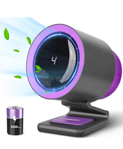 lot 3219 image: Desk Fan, Small Fan for Bedroom , Portable Fan with Air Purifier,Personal Fan with Four Different Emotions,Desk Fans Small Quiet,4 Speed Adjustment,Cooling Fan for Home, Office, Bedroom(5000mAh) - Retail $0